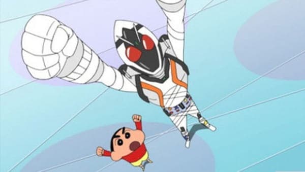 Обкладинка: аніме «Kamen Rider Fourze x Crayon Shin-chan»