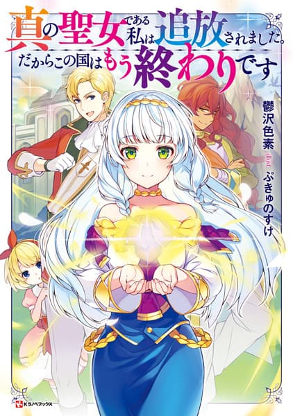 Обкладинка: ранобе «Shin no Seijo de Aru Watashi wa Tsuihou saremashita. Dakara Kono Kuni wa Mou Owari desu»