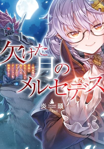 Обкладинка: ранобе «Mercedes and the Waning Moon: The Dungeoneering Feats of a Discarded Vampire Aristocrat»